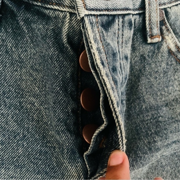 One Teaspoon Bermuda Distressed Denim Shorts Size 26 Cutoff Beach Casual - Picture 5 of 8